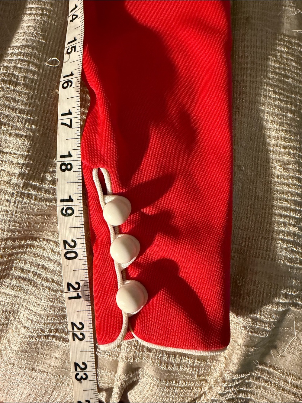 Vintage 1970s Le' Factory Red Turtleneck Slit Midi
Dress (Fits XS/S) - Picture 9 of 12